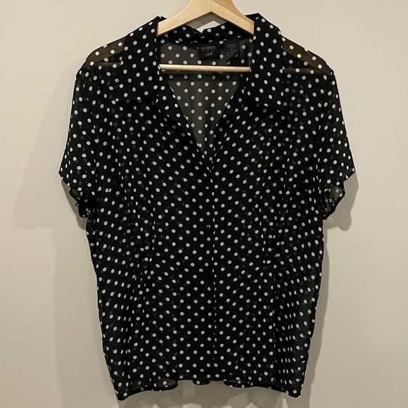 Sheer Polka Dot Blouse - Picture 1 of 3